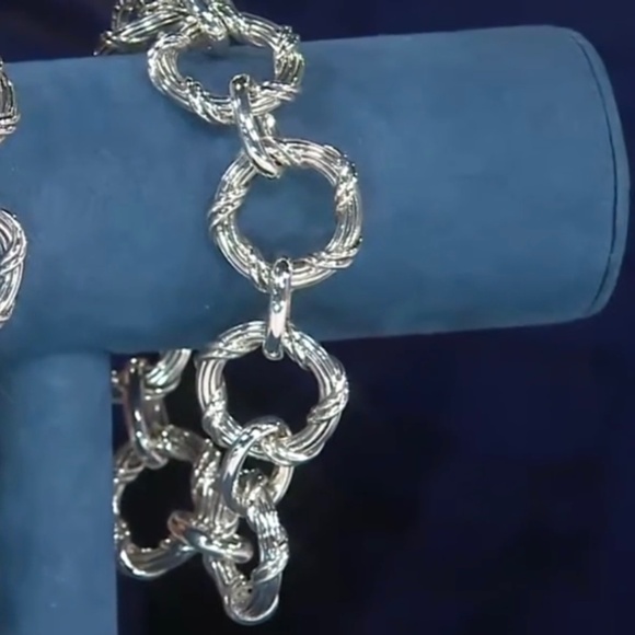 Peter Thomas Roth Signature Classic Sterling Silver Link Bracelet SZ M - Picture 5 of 16